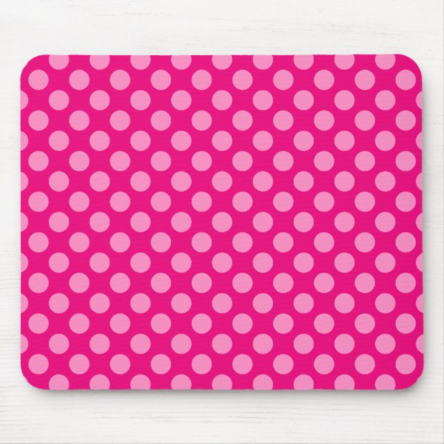Dunkle und helle rosa Punkte Mousepad (Vorne)
