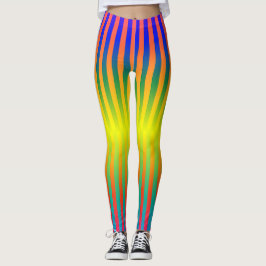 Dunkle und leichte Regenbogen (Streifen) Leggings