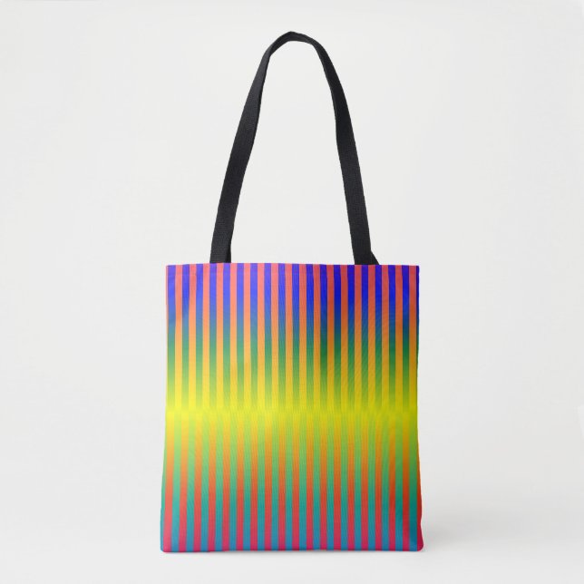 Dunkle und leichte Regenbogen (Streifen) Tasche (Vorderseite)