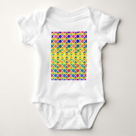 Dunkle und LIght-Regenbows (Diamond Checkered) Baby Strampler