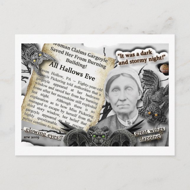 Dunkle und stürmische Nacht! Postkarte (Vorderseite)