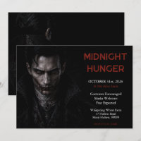 Dunkle Vampir-Gotik-Halloween-Einladung