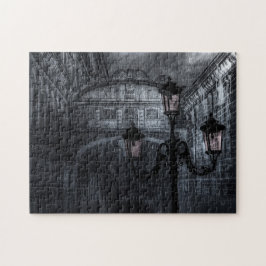 Dunkle Venedig Rain Bridge of Sights at Night