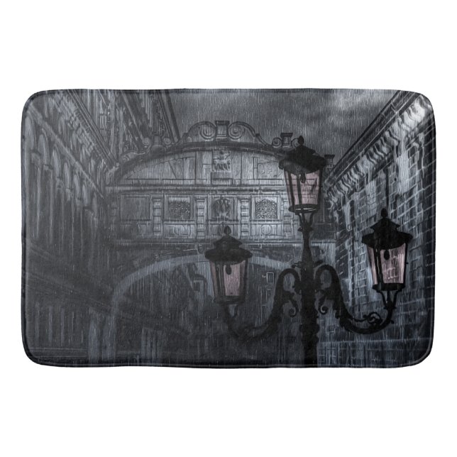 Dunkle Venedig Rain Bridge of Sights at Night Badematte (Vorderseite)
