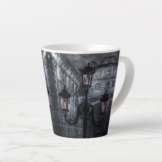 Dunkle Venedig Rain Bridge of Sights at Night Milchtasse (Rechte Ecke)