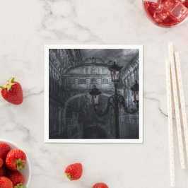 Dunkle Venedig Rain Bridge of Sights at Night Serviette