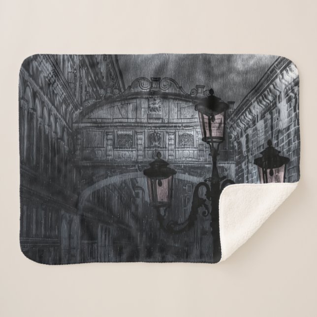 Dunkle Venedig Rain Bridge of Sights at Night Sherpadecke (Vorderseite (Horizontal))