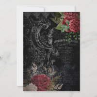 Dunkle Viktorianische französische Rose Ephemera