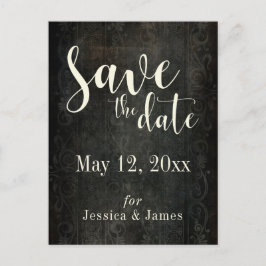 Dunkle Vintage Artwork Typografie 30 Save the Date Ankündigungspostkarte