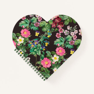 Dunkle Vintage Blüte Notizbuch