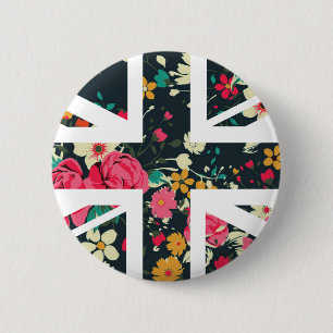 Dunkle Vintage Flagge Button