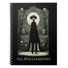 Dunkle, Vintage Halloween-Tarot-Karte Inspiriert Notizblock