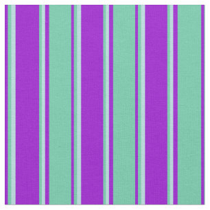 Dunkle Violette, Aquamarine & Pulver Blaues Muster Stoff