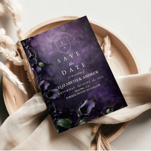 Dunkle Violette Gothic Romantik Save The Date