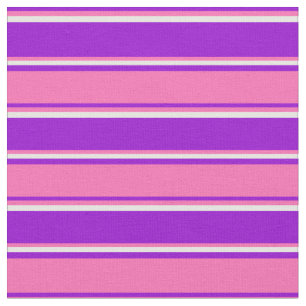 Dunkle Violette, heißes Rosa und Minzcreme-Muster Stoff