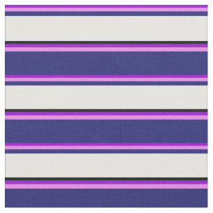 Dunkle Violette, Violet, Midnight Blue, White & Bl Stoff