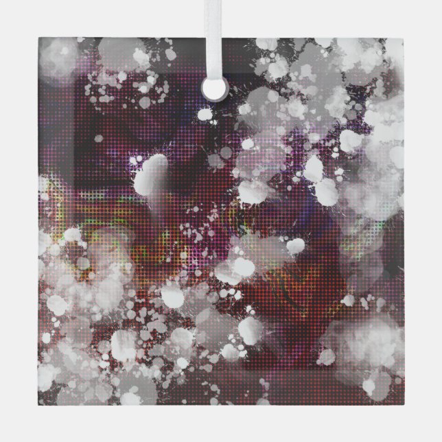 dunkle Vorbereitung Ornament Aus Glas (Vorderseite)