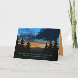 Dunkle Wälder Sonnenuntergang Grasgrasbäume Karte