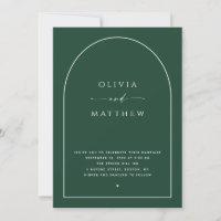 Dunkle Waldgrüne Hochzeit | Torbogen-Foto + QR-Cod