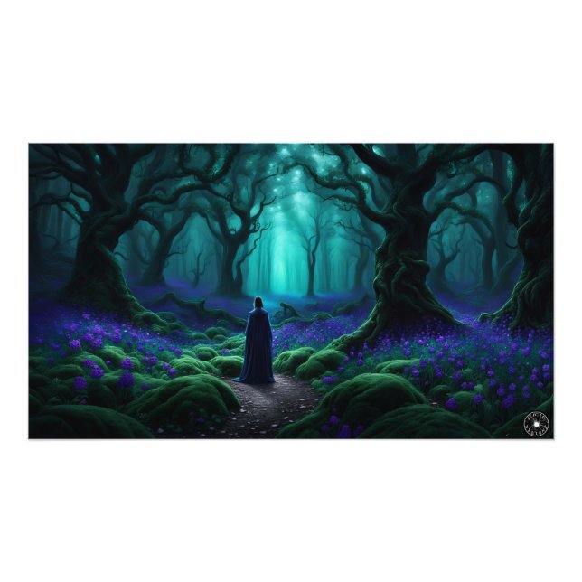 Dunkle Waldlandschaft Print Fotodruck (Vorne)
