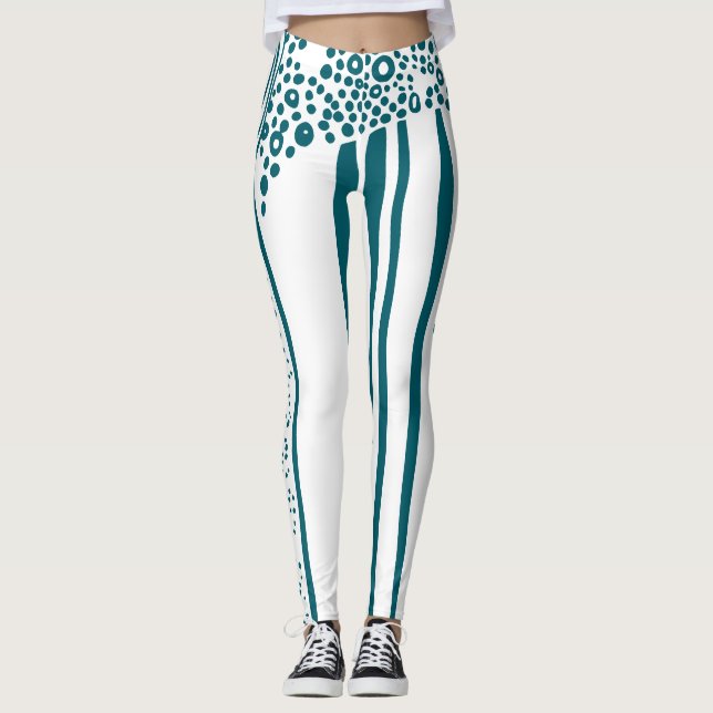 Dunkle Wassa Bio Strömung moderne rustikale Leggings (Vorderseite)