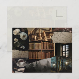 Dunkle / weiche Akademiker-Scrapbook-Collage Postkarte