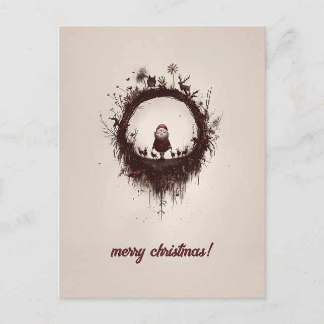 Dunkle Weihnachten Postkarte (Vorderseite)