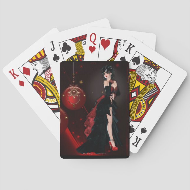 Dunkle Weihnachtskarten Spielkarten (Rückseite)