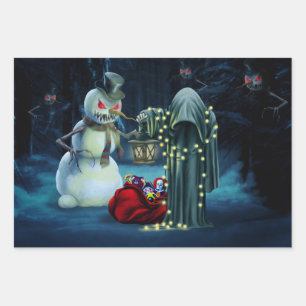 Dunkle Weihnachtszeit Geschenkpapier Set