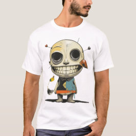 Dunkle Whimsy Grinning Doll - Surreal Horror Carto T-Shirt