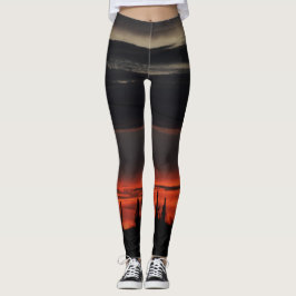 Dunkle Wolken-und der Kaktus-Frauen Leggings