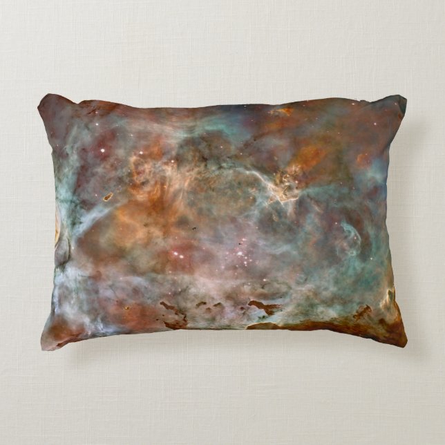 Dunkle Wolken von Carina Nebula Hubble Space Dekokissen (Vorderseite)