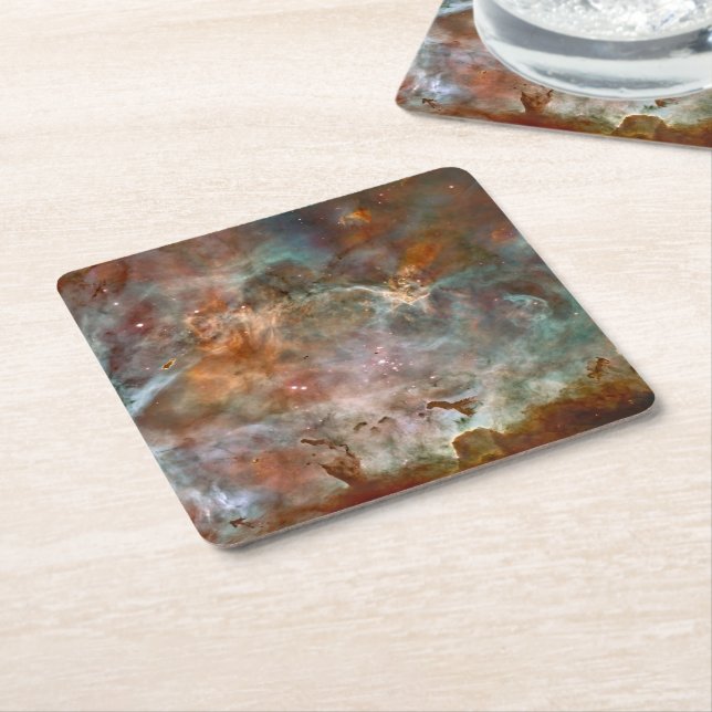 Dunkle Wolken von Carina Nebula Hubble Space Rechteckiger Pappuntersetzer (angewinkelt)