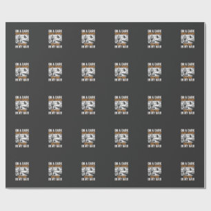 Dunkle Wüstenstraße-Kakteen-Sonnenuntergang-Design Geschenkpapier