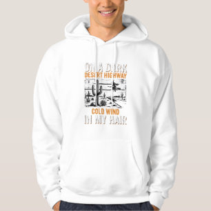 Dunkle Wüstenstraße-Kakteen-Sonnenuntergang-Design Hoodie