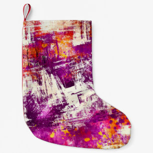 Dunkler abstrakter Klecks Hintergrund Kleiner Weihnachtsstrumpf