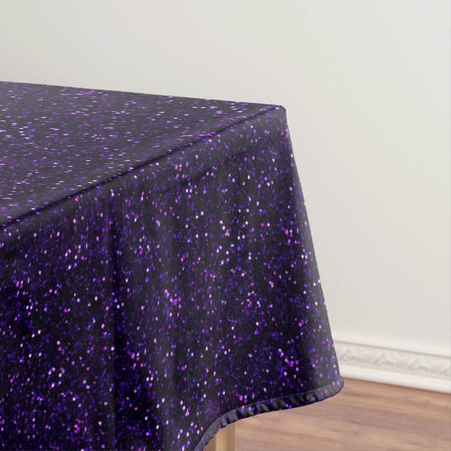 Dunkler Amethyst lila Glitzer Tischdecke (Beispiel)