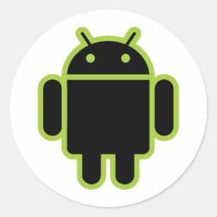 Dunkler Android Runder Aufkleber