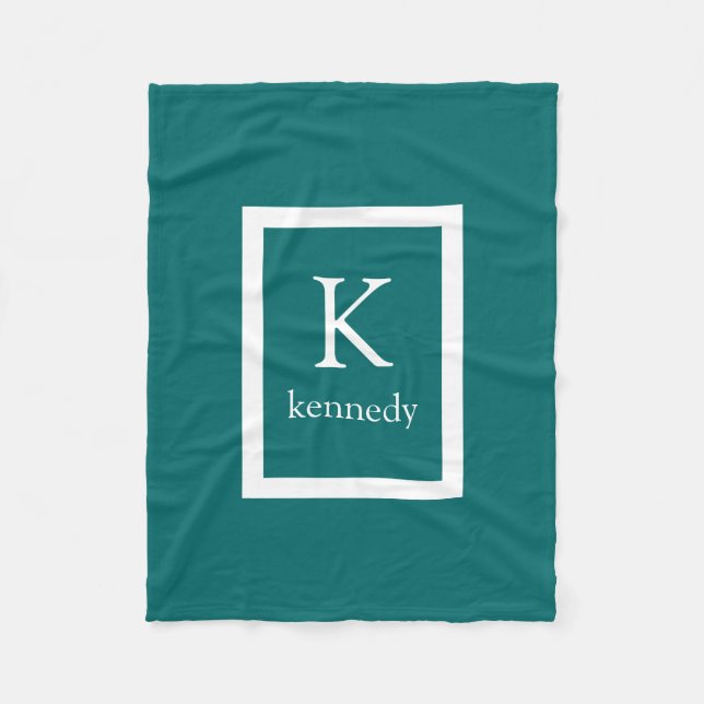 Dunkler aquamariner kundenspezifischer fleecedecke (Vorderseite)