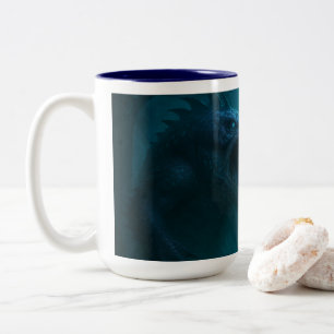 "Dunkler aquatischer Krieger & Meeresbestie Fantas Zweifarbige Tasse