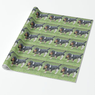 Dunkler Basset Hound-Hund Geschenkpapier