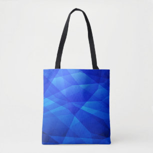 Dunkler BLAU abstrakt polygonal. geometrisch dreie Tasche