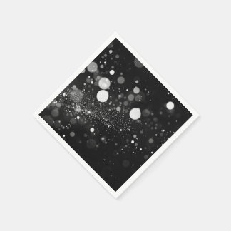 Dunkler Bokeh-Schneesturm Serviette
