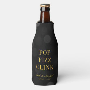 Dunkler Bokeh-Unechter-Gold-Pop-Fizz-Klirren Flaschenkühler