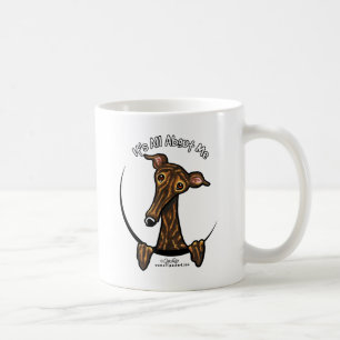 Dunkler Brindle Windhund IAAM Kaffeetasse