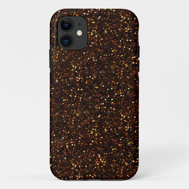 Dunkler Bronze-Orange-Glitzer Case-Mate iPhone Hülle (Rückseite)