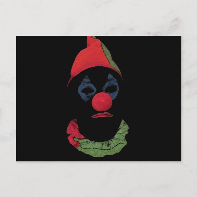 Dunkler Clown Postkarte (Vorderseite)