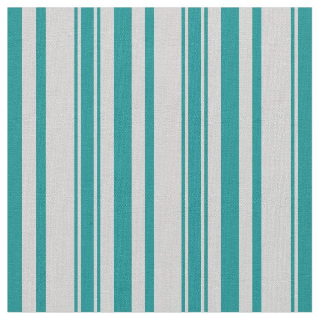 Dunkler Cyan und hellgraues, gestreiftes Muster Stoff (Nahaufnahme)