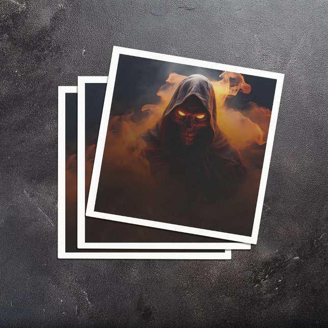 Dunkler Dämon mit orangefarbenem Rauch Serviette (Von Creator hochgeladen)