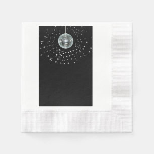Dunkler Disco-Ball Serviette